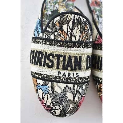 Dior ミュール Christian Dior Off Mule Black Canvas Logo Backless Slide