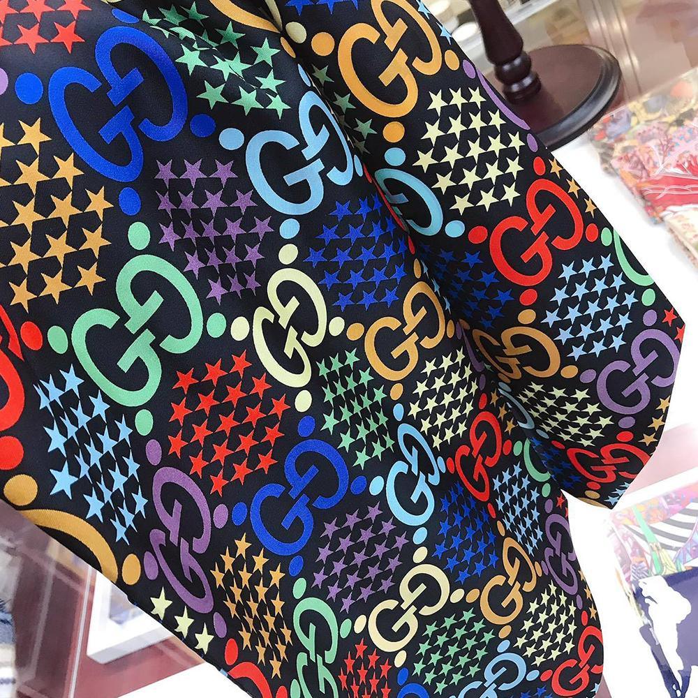 GUCCI スカーフ 楽天市場】グッチ スカーフ バンダナ ストール グレー
