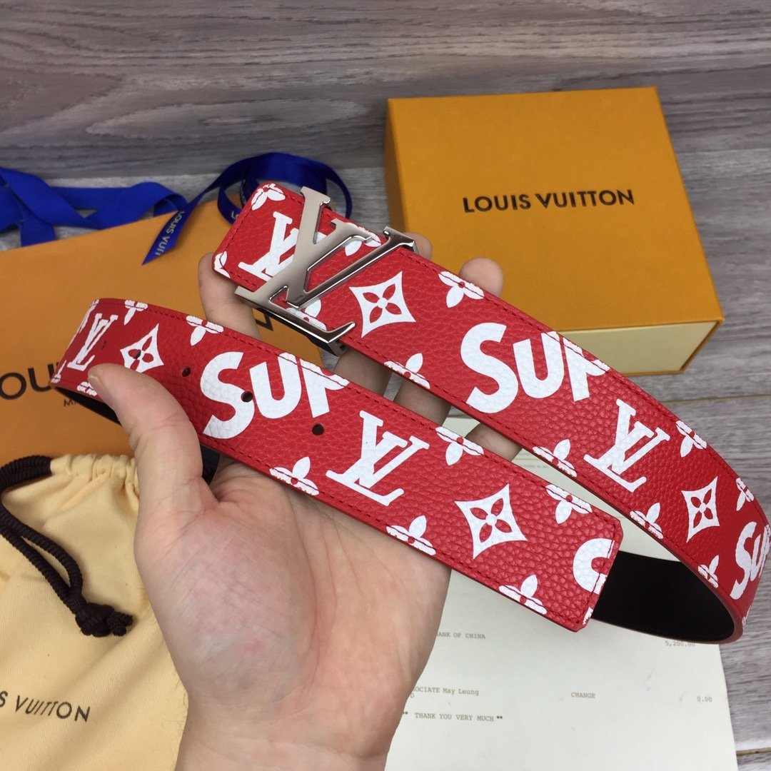 Supreme Louis Vuitton Belt Real Vs Fake Leather Belt Louis Vuitton