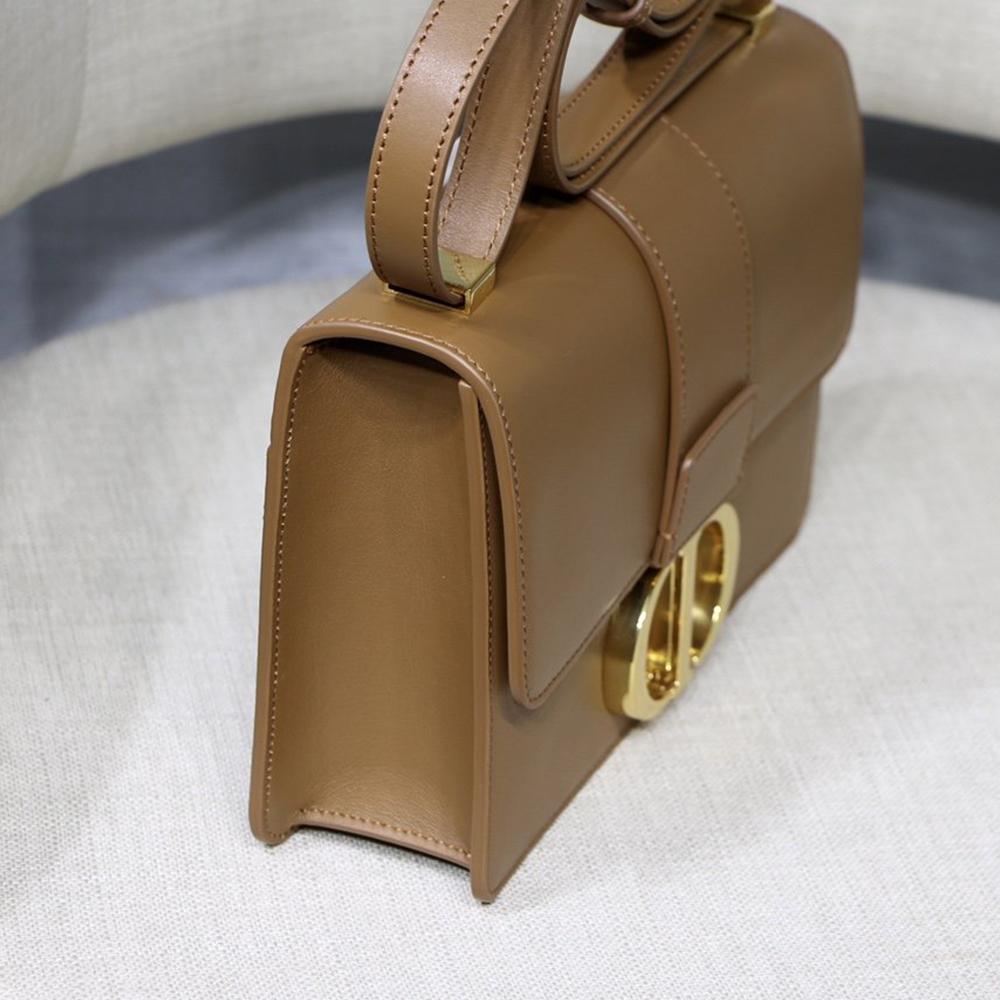 【ヴィンテージ】Rank:A☆Dior ORANGE MONTAIGNE MICRO 964936 CHRISTIAN DIOR Grained Calfskin Embossed 30 Montaigne Chain