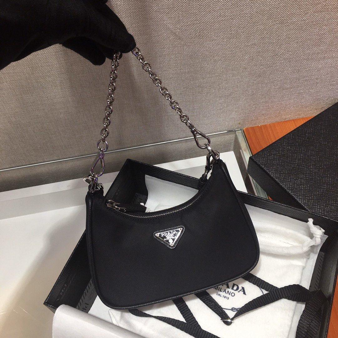 PRADA Tessuto Nylon Mini Re-Edition 2000 Shoulder Bag Black