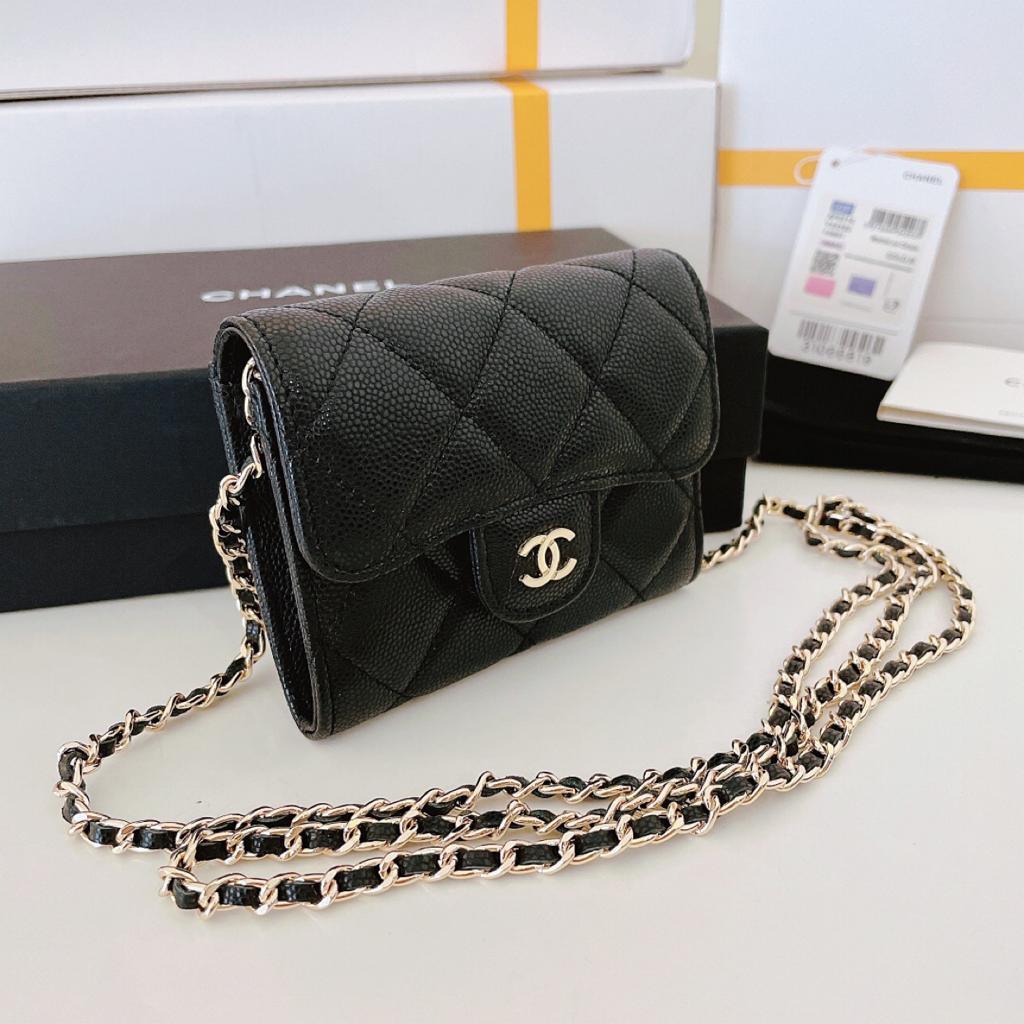 Chanel mini wallet on chain caviar Leather - Main Image