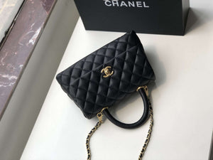 Chanel Black caviar quilted Bag With Coco Handle