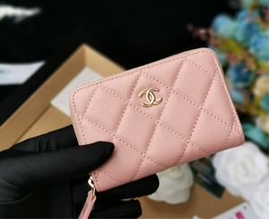 Chanel Navy Wallet Pink