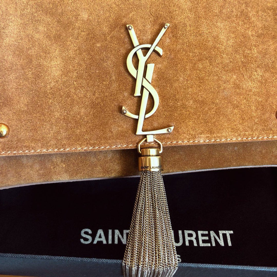 YSL KATE MEDIUM SUEDE BAG with Tassel