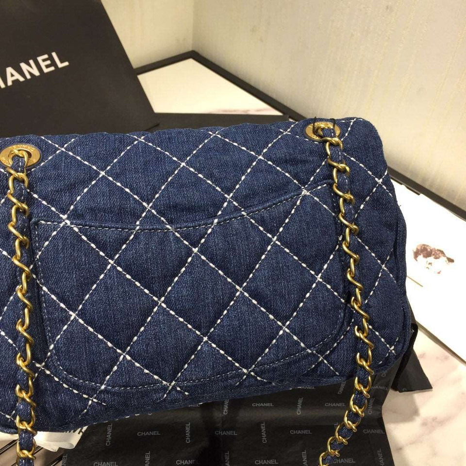 Chanel Denim Quilted Flap Bag