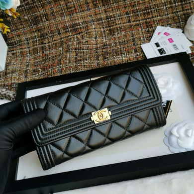 Chanel Boy long Flap Wallet Lambskin