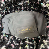 Chanel 2020 Tweed Soul Bucket Bag Black