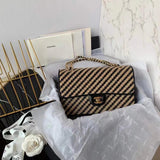 Chanel Raffia Jute striped Medium Bag