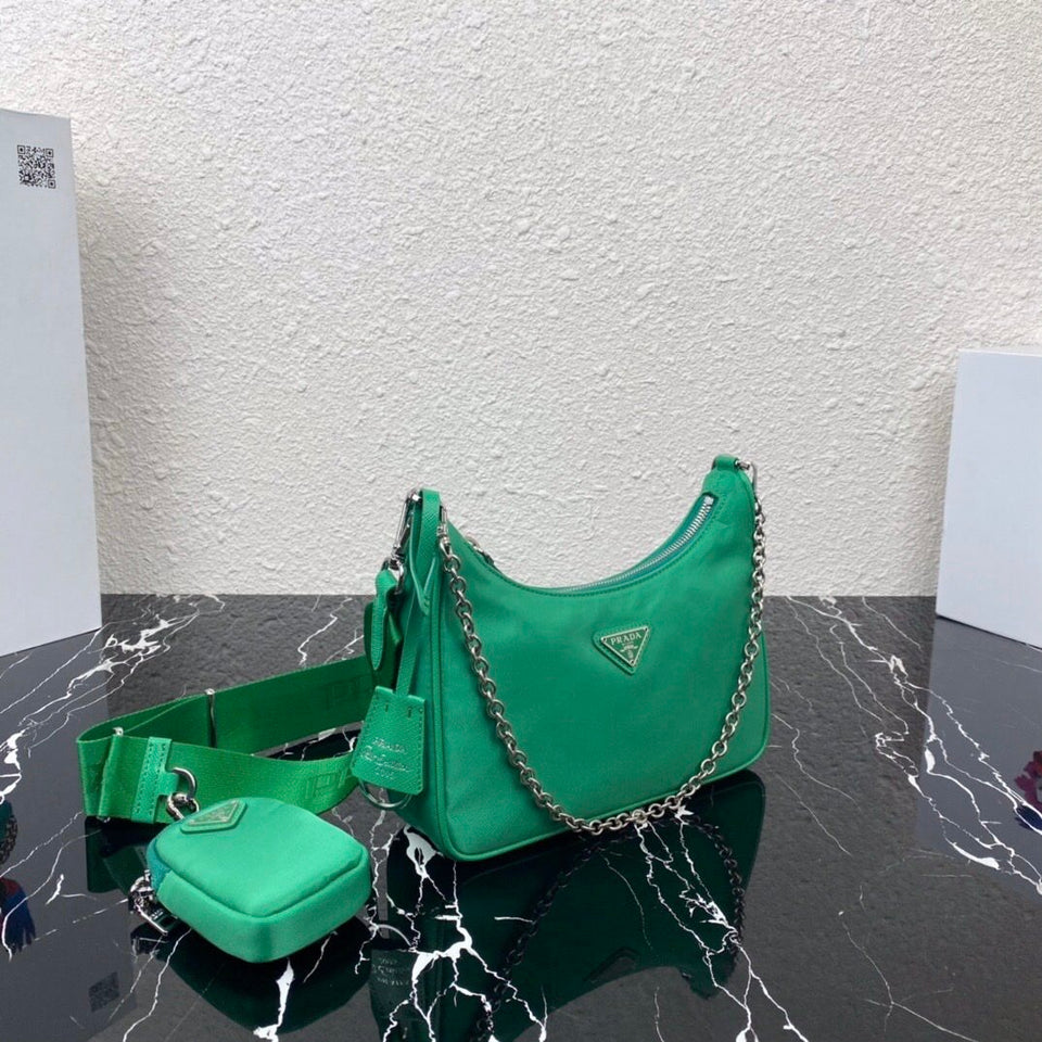 Prada Re-Edition 2005 Nylon Bag mint green