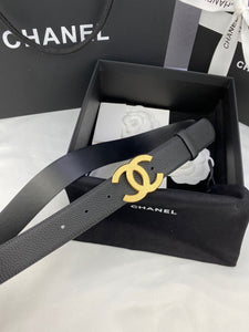 Chanel black leather Belt
