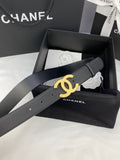 Chanel black leather Belt