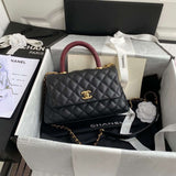 Chanel Black caviar quilted Bag With Coco Handle