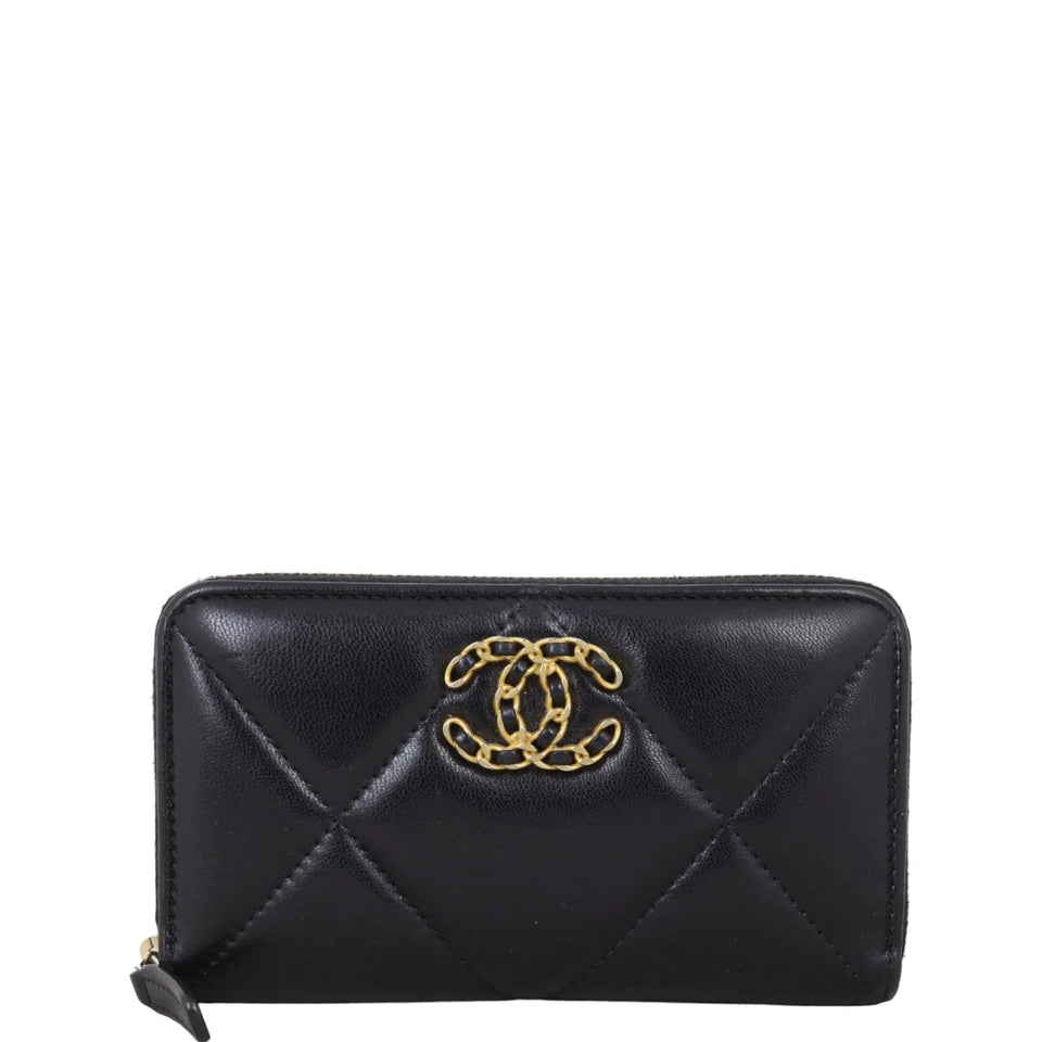 Chanel 19 lambskin wallet