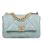 CHANEL 19 small Flap Bag Tiffany Blue