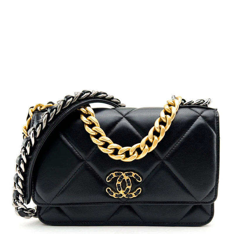 CHANEL 19 wallet on chain woc bag