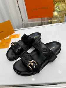 Louis vuitton Bom dia Flat comfort mule Black