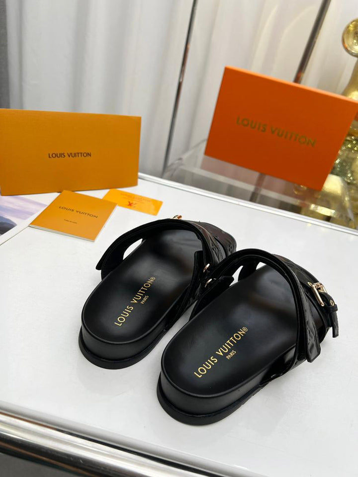 Louis vuitton Bom dia Flat comfort mule Black