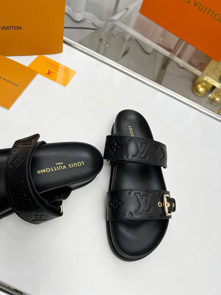 Louis vuitton Bom dia Flat comfort mule Black