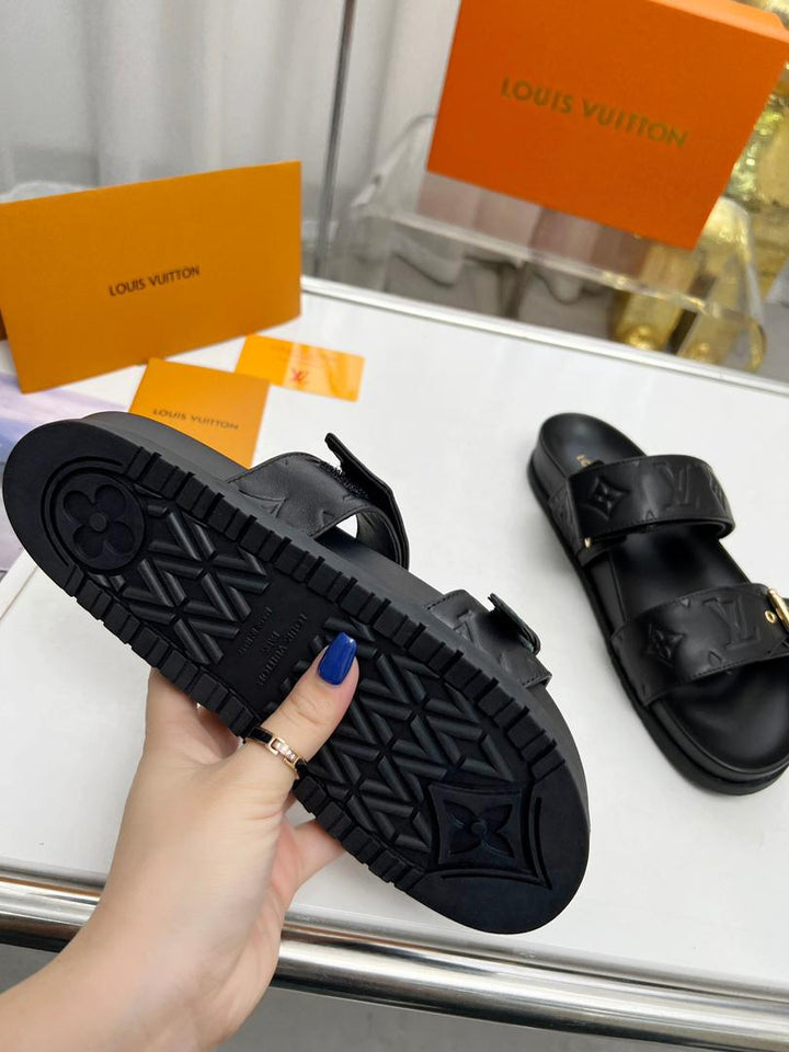 Louis vuitton Bom dia Flat comfort mule Black