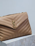 YSL LOULOU SMALL BAG Beige brown