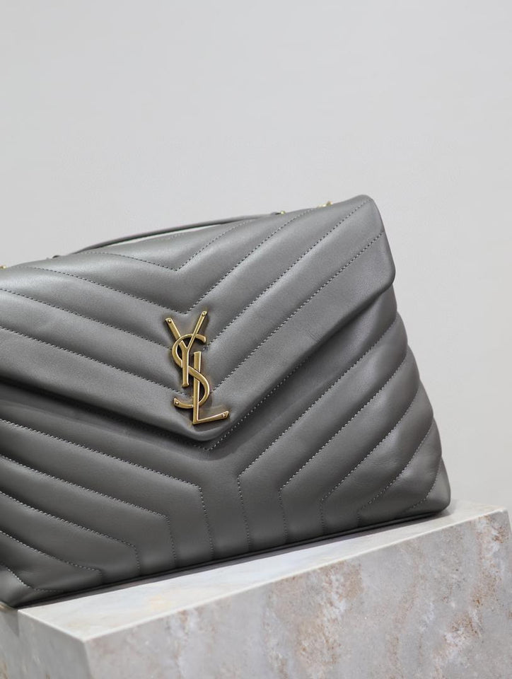 YSL LOULOU SMALL BAG Gray