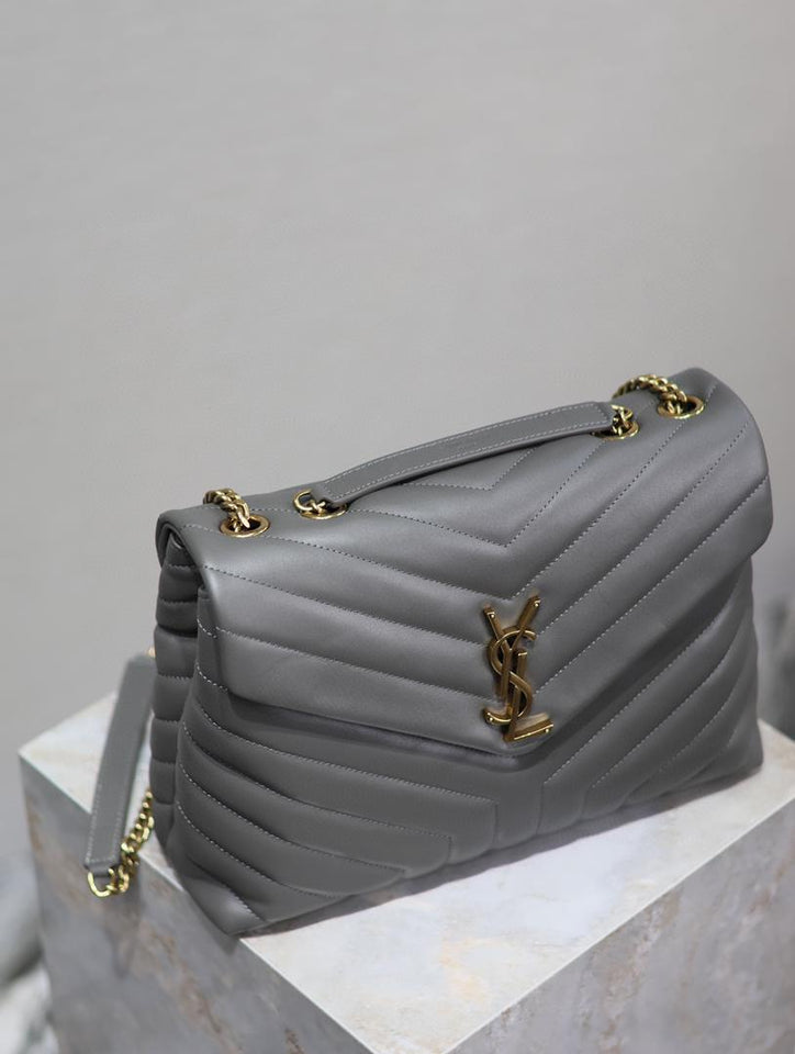 YSL LOULOU SMALL BAG Gray