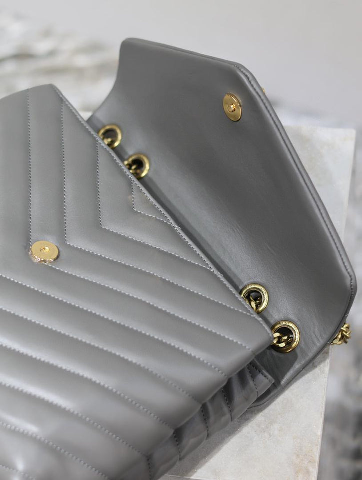 YSL LOULOU SMALL BAG Gray