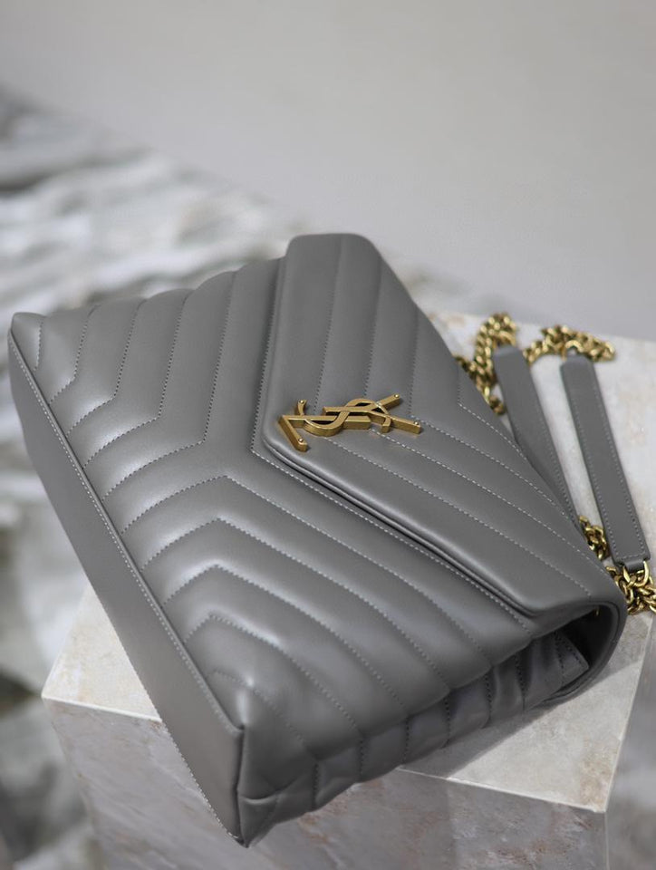 YSL LOULOU SMALL BAG Gray