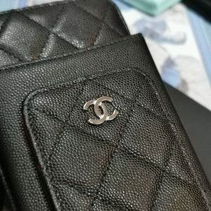 Chanel Caviar quilted CC phone holder Wallet