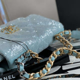 Chanel 19 Flap Bag aqua blue