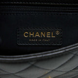 CHANEL 23C MINI FLAP BAG WITH CC LOGO CHAIN GRAINED CALFSKIN BLACK