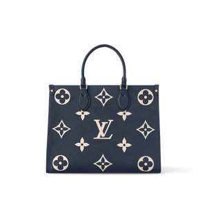 LV OnTheGo MM Navy Blue cream