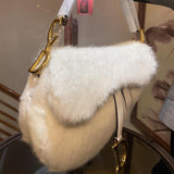 Dior SADDLE Fur handbag