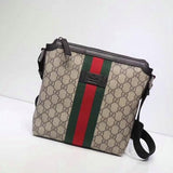 Gucci Supreme Coated Canvas Web Flat Messenger Bag