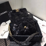 Chanel sequin 19 Flap Bag Black