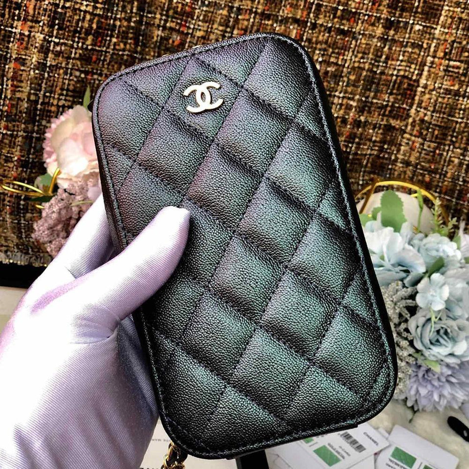 Chanel Caviar phone case Black