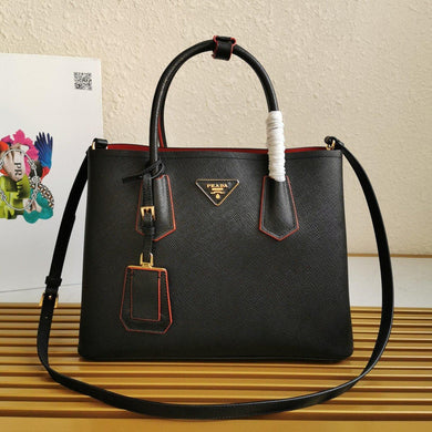 Small Saffiano Leather Double Prada Bag