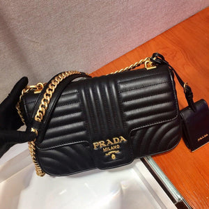 Medium Leather Prada Diagramme Bag