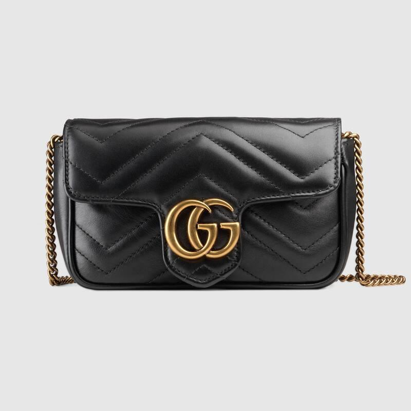 ★関税込★GUCCI★GG Marmont Matelasse Leather Super Mini Bag 476433_DTDCT_1000_001_057_0000