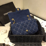 Chanel Denim Quilted Flap Bag