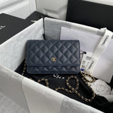 Chanel wallet on chain WOC Blue