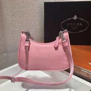 PRADA Tessuto Nylon Mini Re-Edition 2000 Shoulder Bag Pink