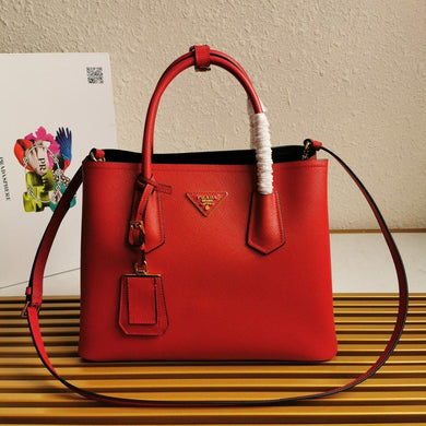Small Saffiano Leather Double Prada Bag