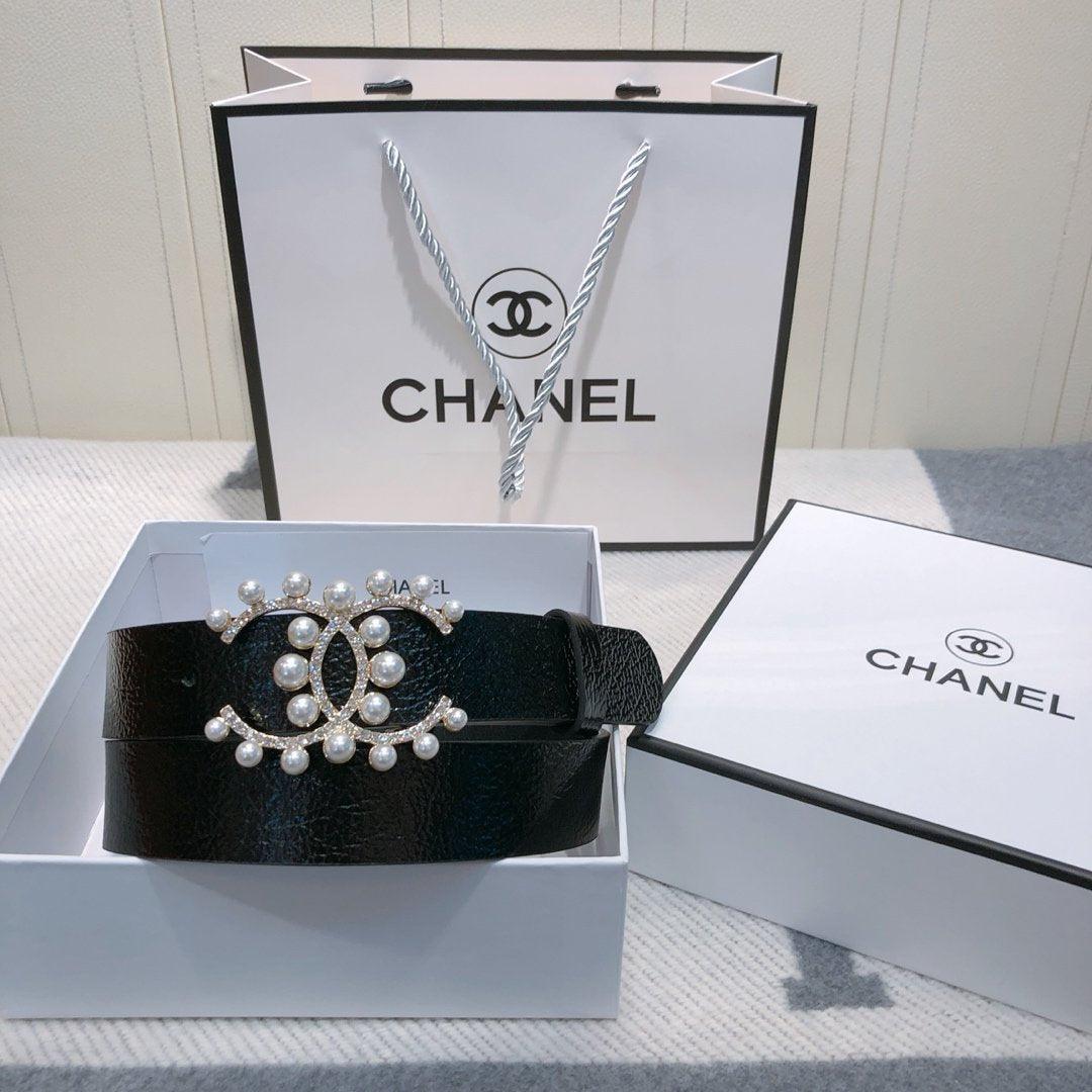 CHANEL 新品 シャネル リボンベルト ココマーク ピンク カーフ