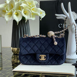 Chanel Square Mini Classic Flap Bag Velvet