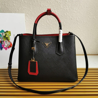 Small Saffiano Leather Double Prada Bag