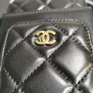 Chanel lambskin phone holder