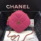 Chanel lambskin diamond cut Pink bag