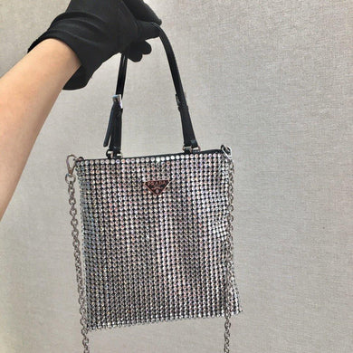 Satin Handbag with Decoration